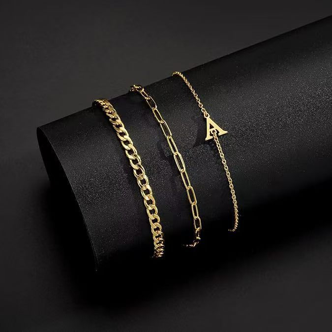 Elegant Gold Letter Bracelet for Women