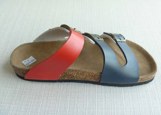 High Quality Peep Toe Men Cork Sandals , Summer Casual Oem