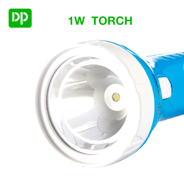 Rechargeable LED Flashlight Torch with Side Light and Built-in Charger