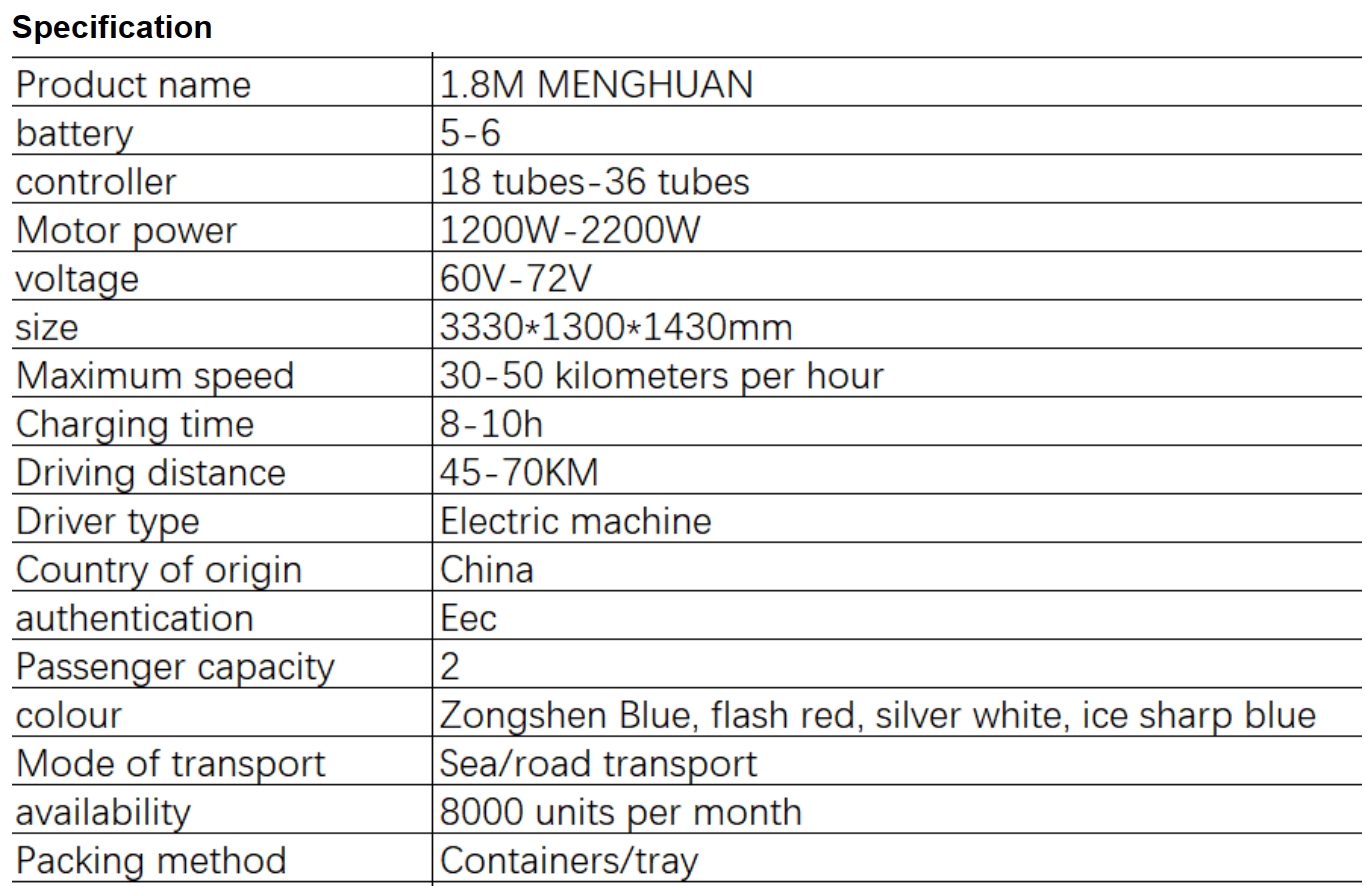 LED Light Cargo Electric Tricycle