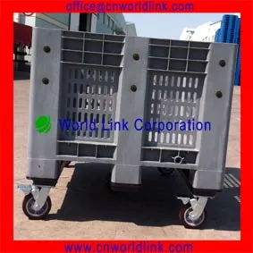 1000kgs Heavy Duty Plastic Mesh Wheelie Pallet Crate