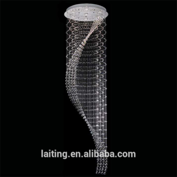 modern crystal rain drop chandelier lighting for stair