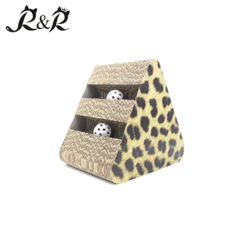 Hot Sale InterestingBall Play Cardboard Cat Scratcher Pet Toy for Cat Scratching CS-2009