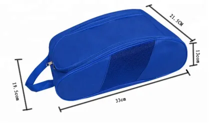 2018 Travel Zipper Fashion New blue durable 600D designer shoe bags