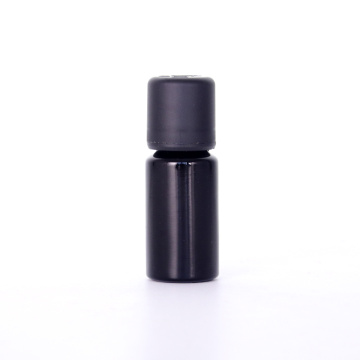 Black Round Glass Bottle With Smooth Child-resistant Caps