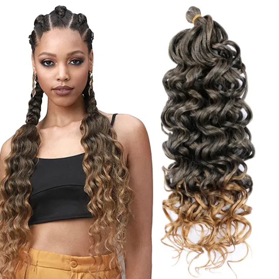 Wholesale 20-inch Water Wave Crochet Hair: Deep Wavy Braiding Hair for Crochet Styles