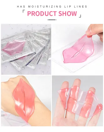 Wholesale Multicolor Crystal Sleeping Lip Mask Sheet Collagen Lip Mask 8g