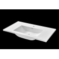 Pure acrylic/stone resin washbasin for bathroom cabinet