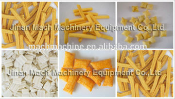 Full Automatic Fried Wheat Flour Pillow Stick Snack Process Machinery
