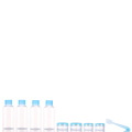 زجاجات سفر متوافقة ومجموعة أدوات الأزياء المصغرة زجاجة شامبو بلاستيكية مستحضرات تجميل