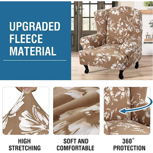 Stretch Printed Wing Chair Slipcoves