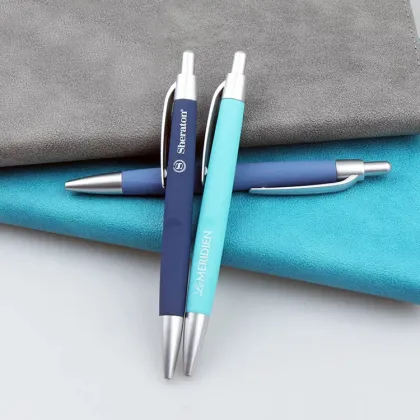 High Quality Sheraton Gift Printed Black Rubber Coated Hotel Pen