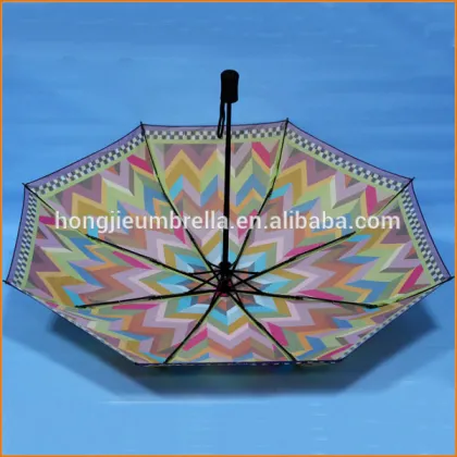 Pongee Material printing umbrella sun and rain wind resistant promotion umbrella