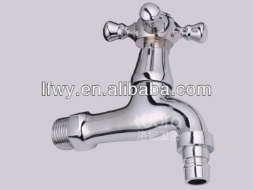 Brass body and brass handle single cold water tap