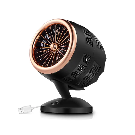 USB Portable Mini Double Bladed Turbo Fan for Desktop Use in Office or Home