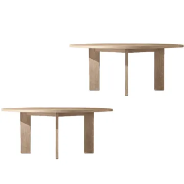 Modern Outdoor Teak Wood Round Dining Table