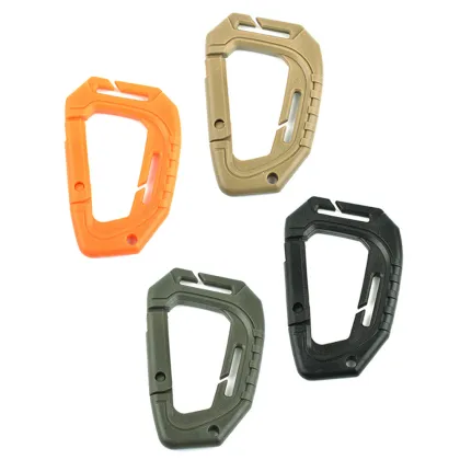 Tactical Molle Plastic Hook Carabiner for Outdoor Hiking
