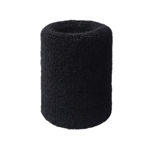 Cotton Unisex Sport Black Sweatband Wristband Wrist Protector Brace Terry Cloth Sweat Band