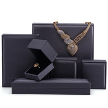 Black PU Leather Jewelry Box with Thick Sponge