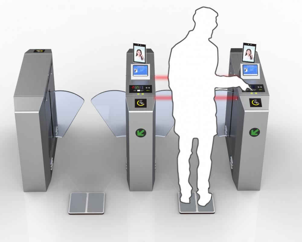 ESD Flap Turnstile Biometric Access Control