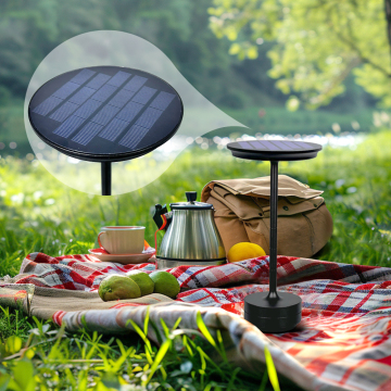 Solar-Powered Rechargeable Table Lamp - IP54 Waterproof LED Outdoor Night Light