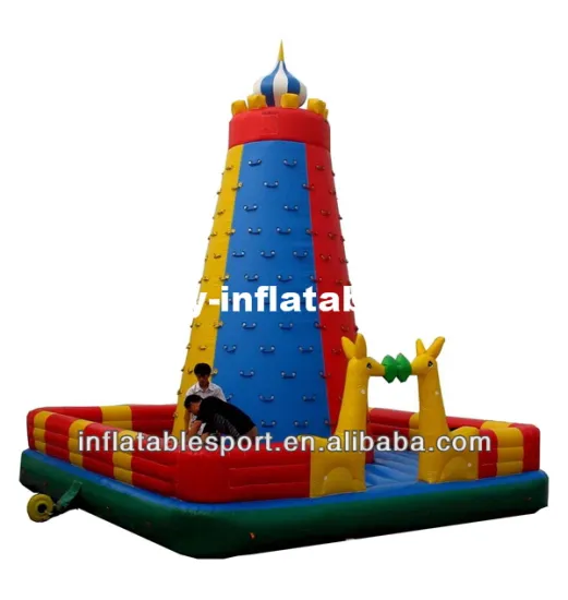 Kids rock inflatable climbing wall