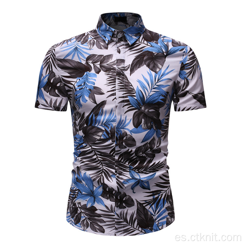 camisas estampadas de verano de marca para hombres