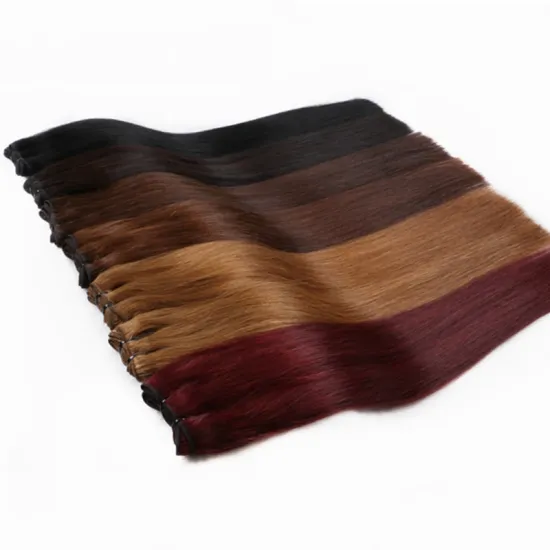 XUCHANG HARMONY Virgin Remy Machine Sewed Flat Weft Hair Extension Cuticle Aligned Pure Hair 1pc 100g/pc 12" 14" 16" 18" 22"