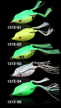 5colors,soft frog lure ,fishing lure ,stainless steel hook