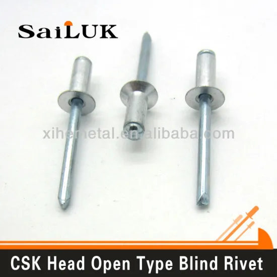 Open type aluminum steel countersunk rivet Leading Guangdong Rivets Manufacturers