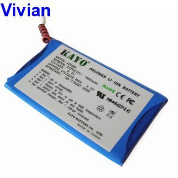 Li-polymer Battery  with 1850mAh Capacity 3.7V