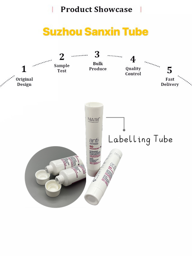 White Laminated Cosmetic hand cream tube