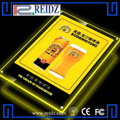 crystal led light box indoor advertising display