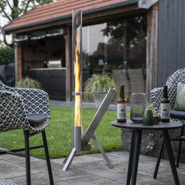 Stainless Steel Stocked Garden Tube Outdoor Wood Pellet Patio Heater