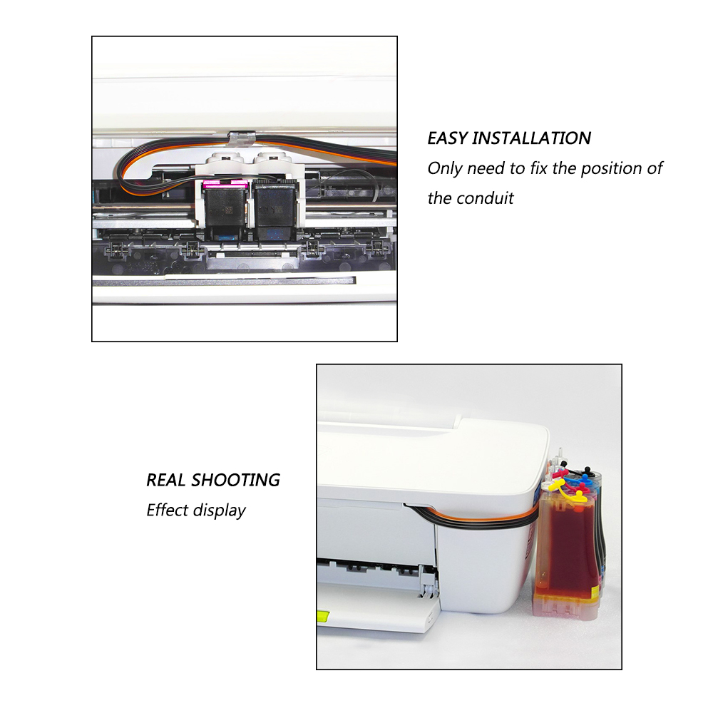 DMYON Compatible for Hp 122 Continuous Ink Supply System 2510 2511 2512 2514 3050 3054 3060 Printer Ink Cartridge