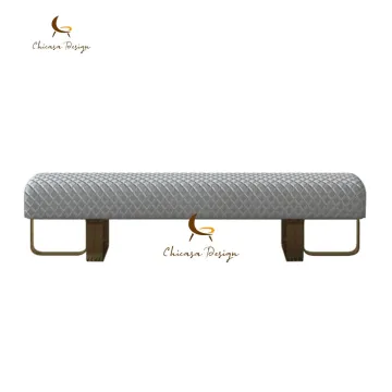 Best Selling Custom Leather Fabric Bed Bench Ottoman