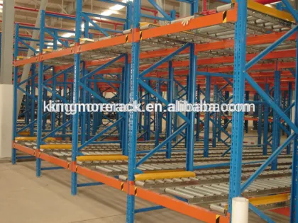 Interroll gravity pallet rack