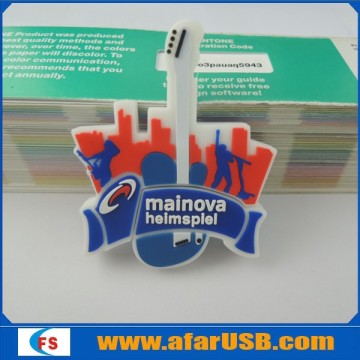 High Quality PVC usb guitar usb flash drive 4gb 8gb 16gb for promotional gift