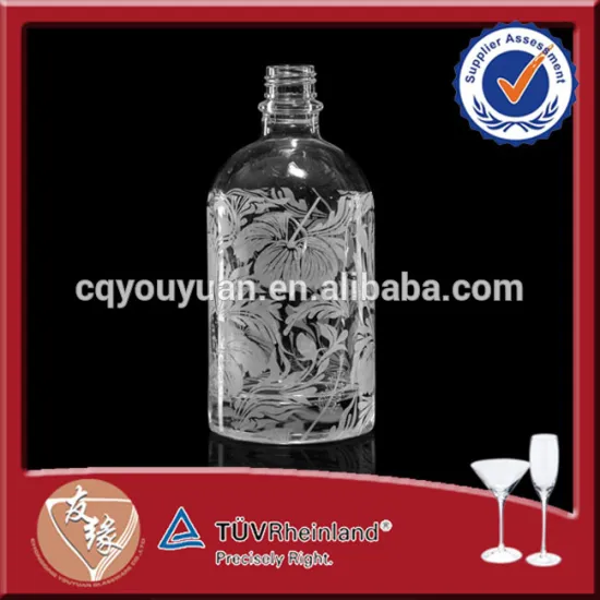 Eco--friendly Round Glass 350ml Decals Perfume Bottle