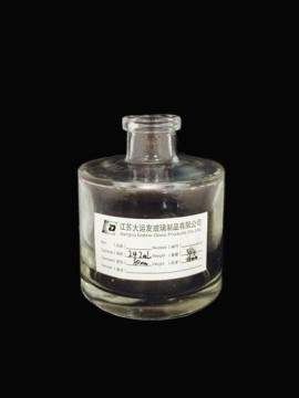 home decorative round aroma reed diffuser glass bottle with rattan sticks