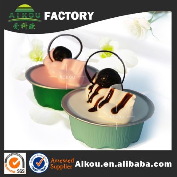 mini round diaposable colored aluminum foil take-out dairy product package box