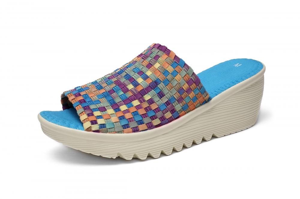 Symphony Blue Woven Slippers