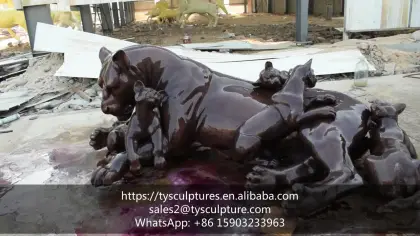 China factory lifesize bronze lion sculpture