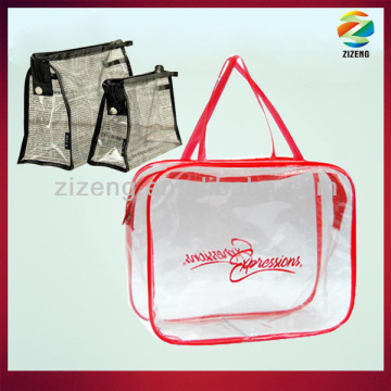 transparent pvc cosmetic bag with zipper