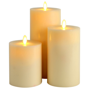 Battery Powered Moving Flame Led Wax Flameless Candles