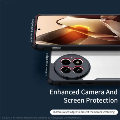 Black TPU Bumper Clear Acrylic Phone Case for OnePlus Ace 5/5 Pro