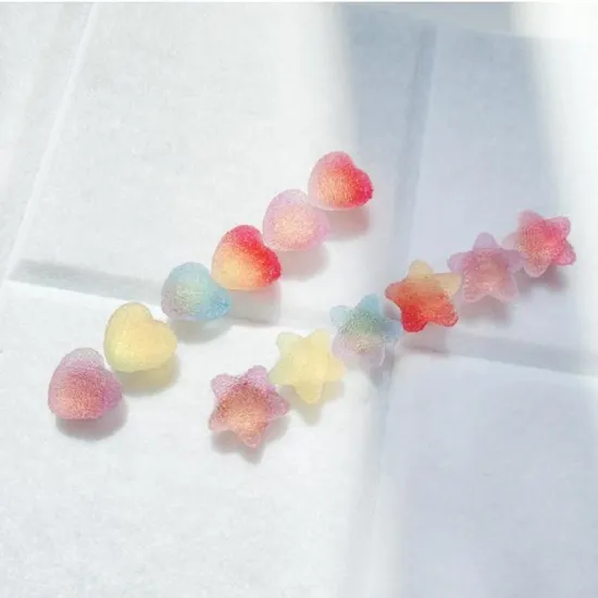 6pcs Heart Shape Cork Board with Safety Colored Push Pins