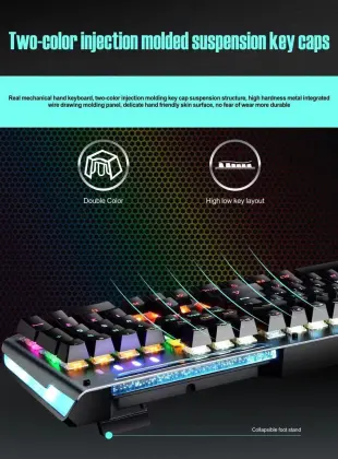Wholesale 104 Keys RGB Wired Mechanical Gaming Keyboard