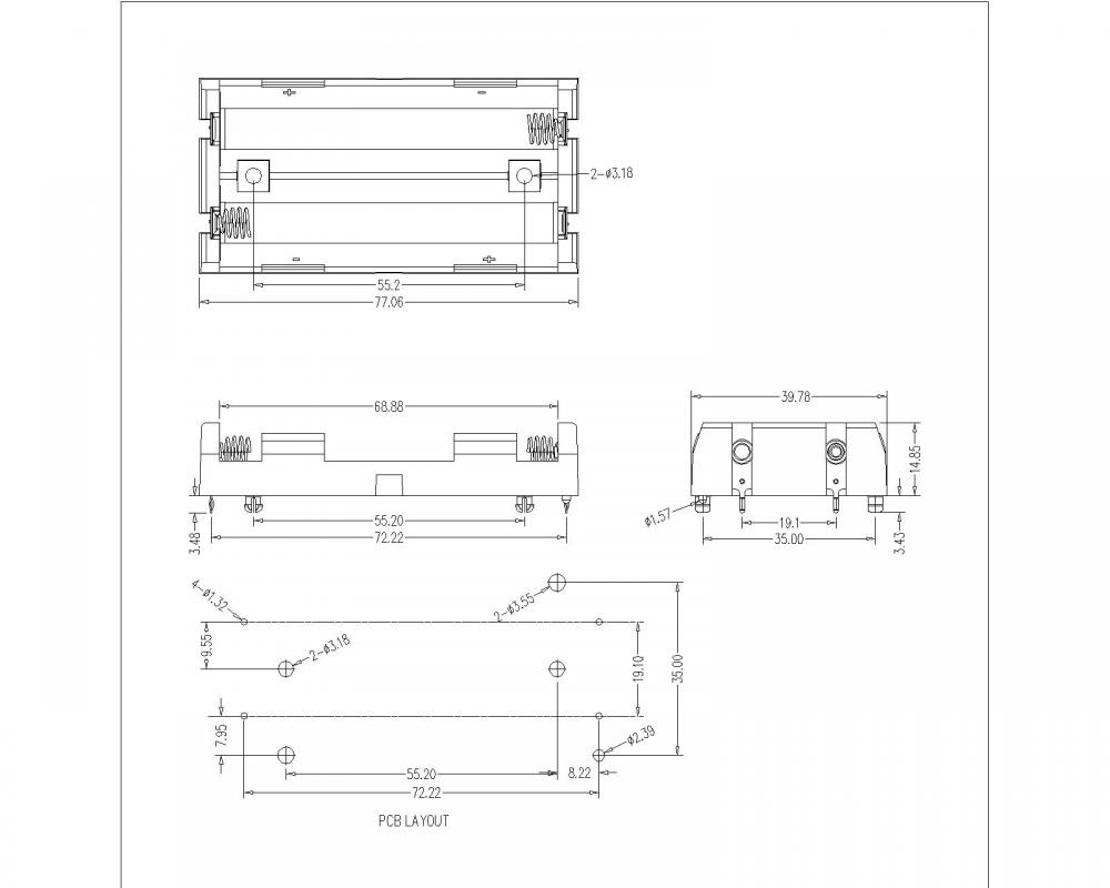 Bbc S Sn A 18650 135 Dual Battery Holder For 18650 Thm Jpg