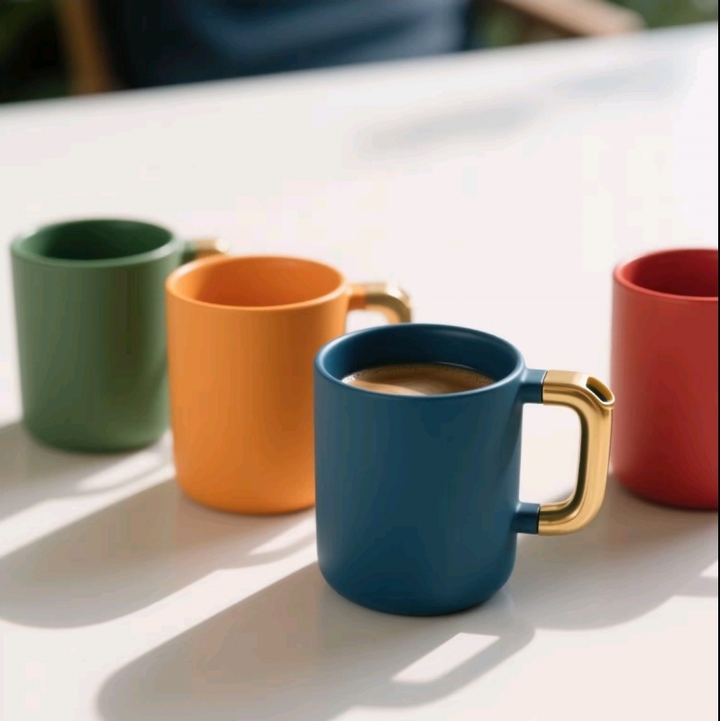 Simple style ceramic cup